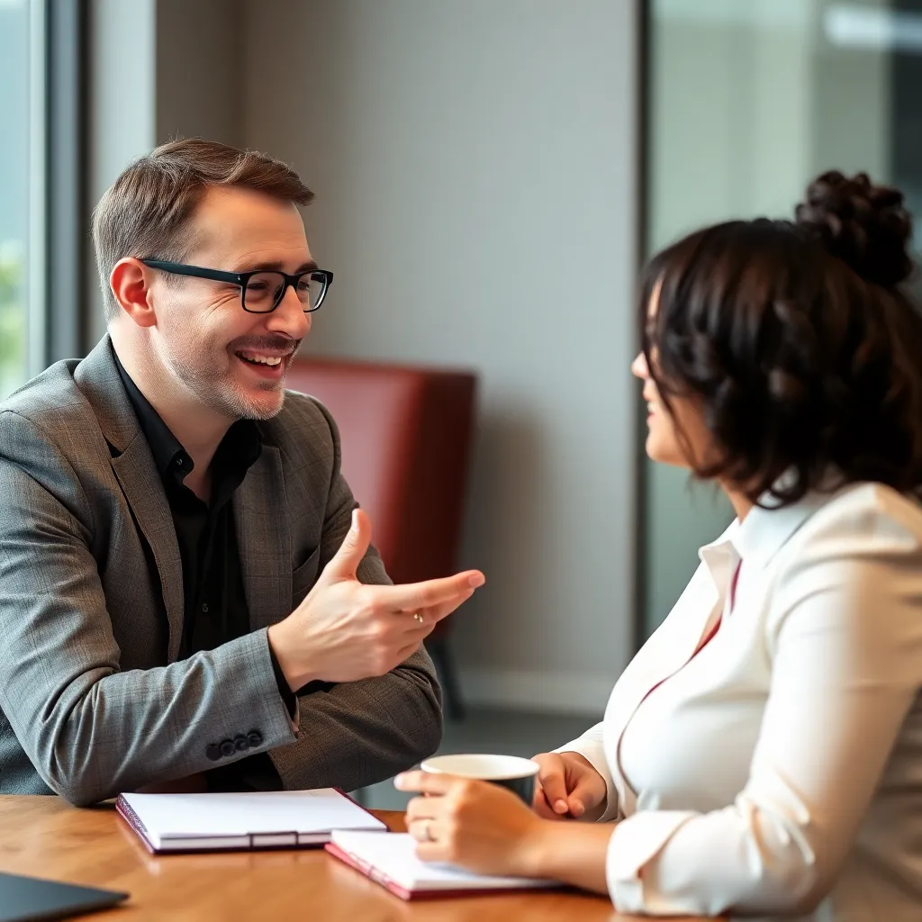 Coach en executive in een diepgaand gesprek