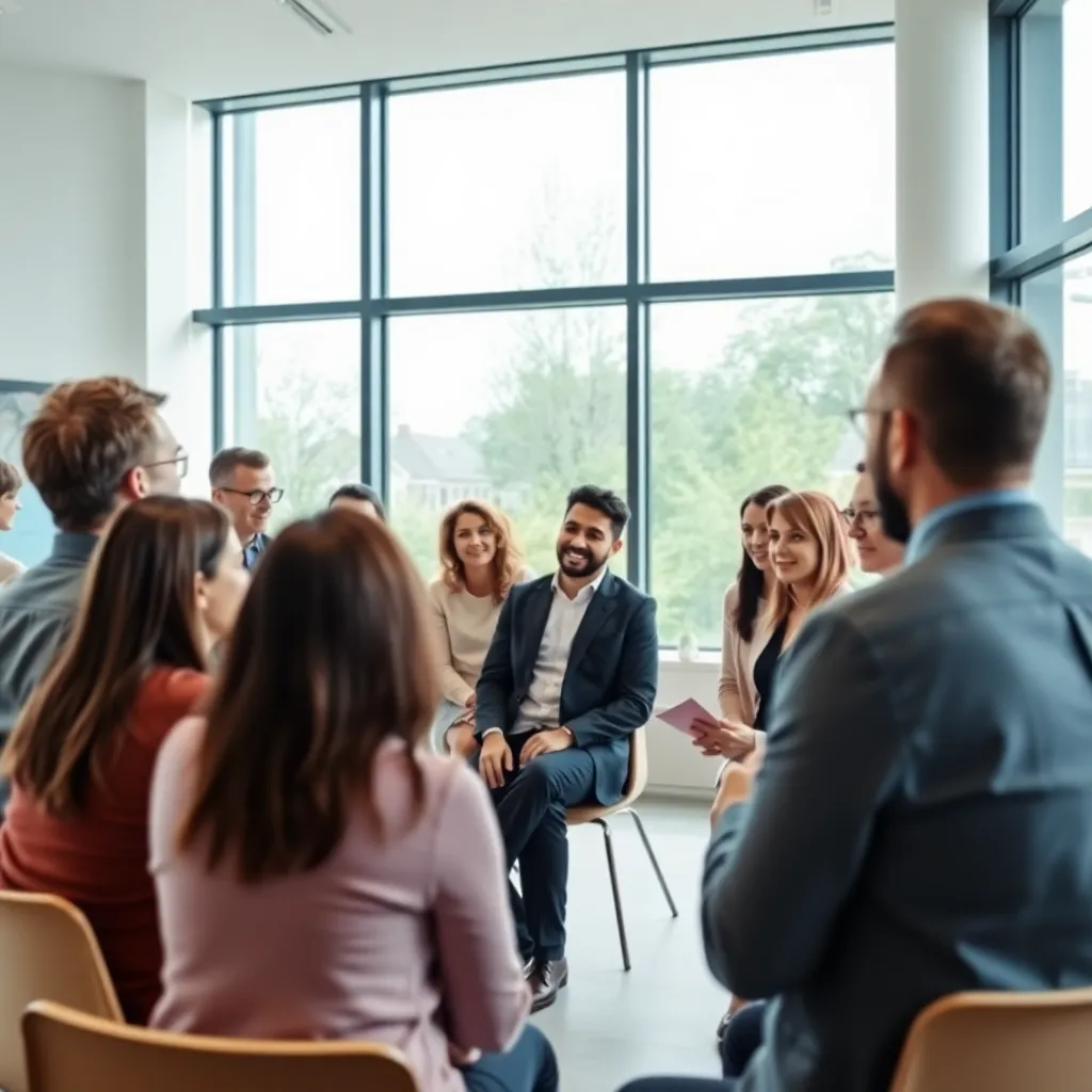 Groep deelnemers tijdens een intensieve mindset training sessie in Nederland