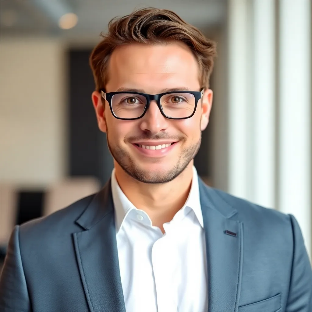 Portret van Thomas Bakker, een mannelijke CEO in professionele kleding