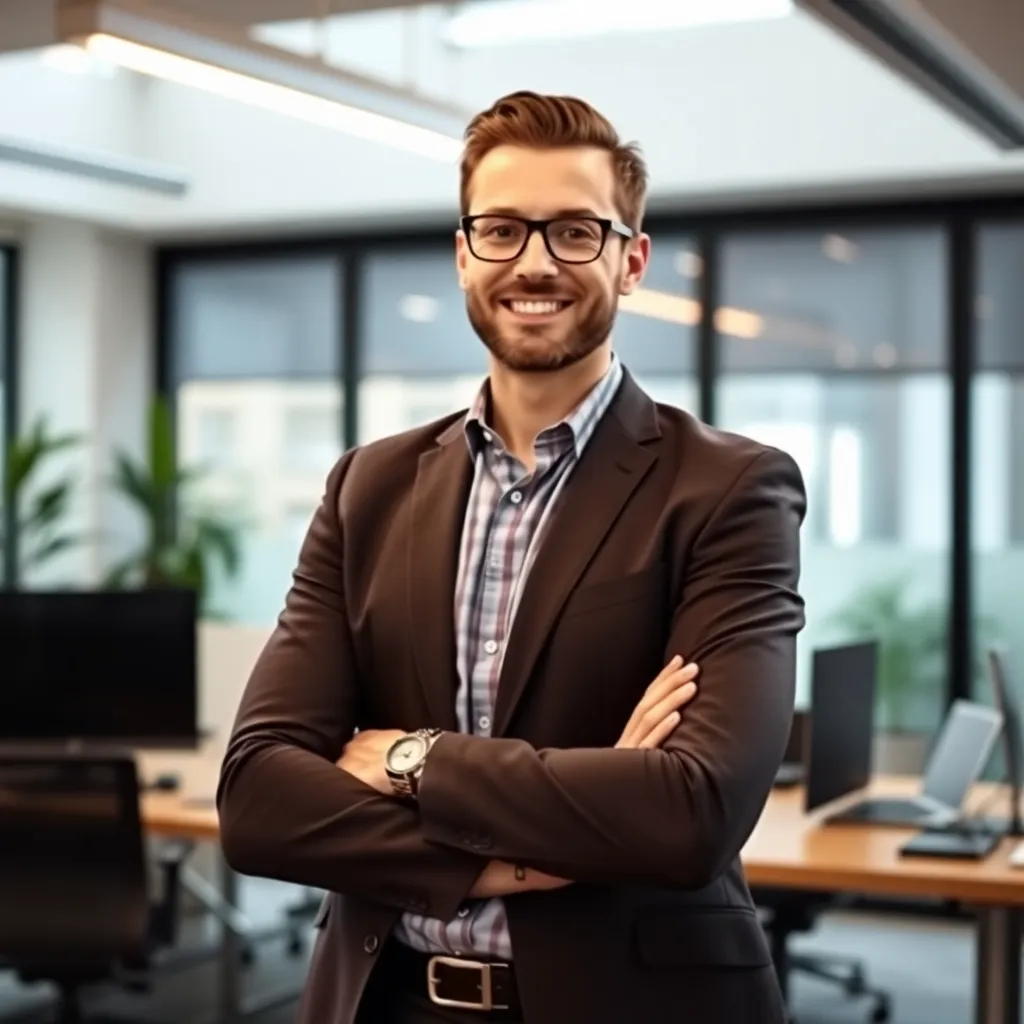 Succesvolle professional met een positieve mindset die doelen bereikt